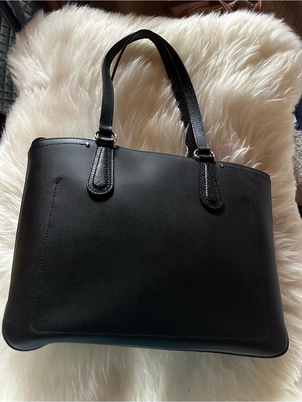 Longchamp Black Leather Tote Bag - Picture 2 of 6